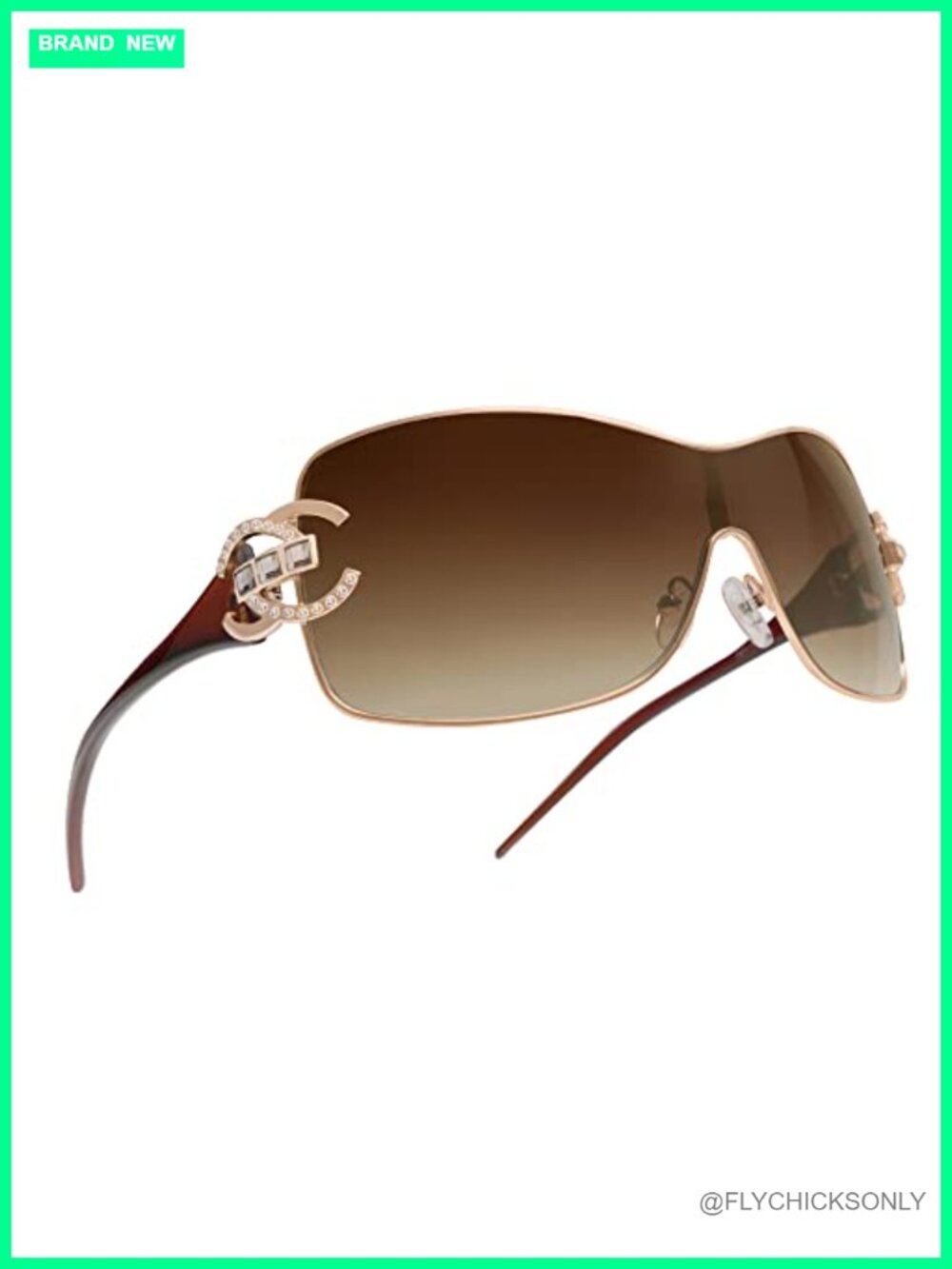 Y2K Wrap Around Sunglasses UV400 Gradient Lens Unisex Oversized Shades
